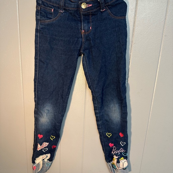 Barbie Blue Embroidered Jeans - Picture 1 of 5